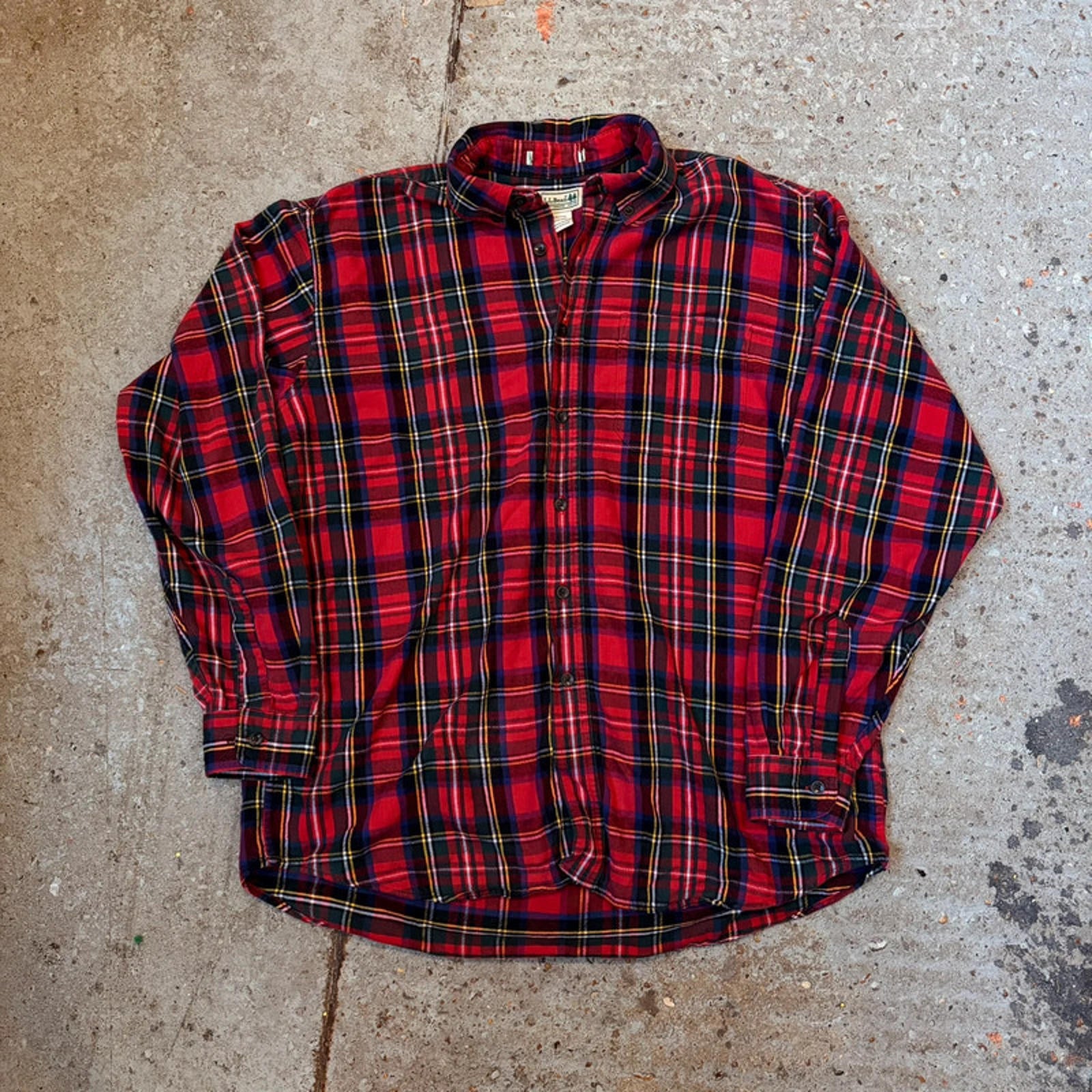 L.L.Bean Flannel Shirt - Red Tartan Plaid