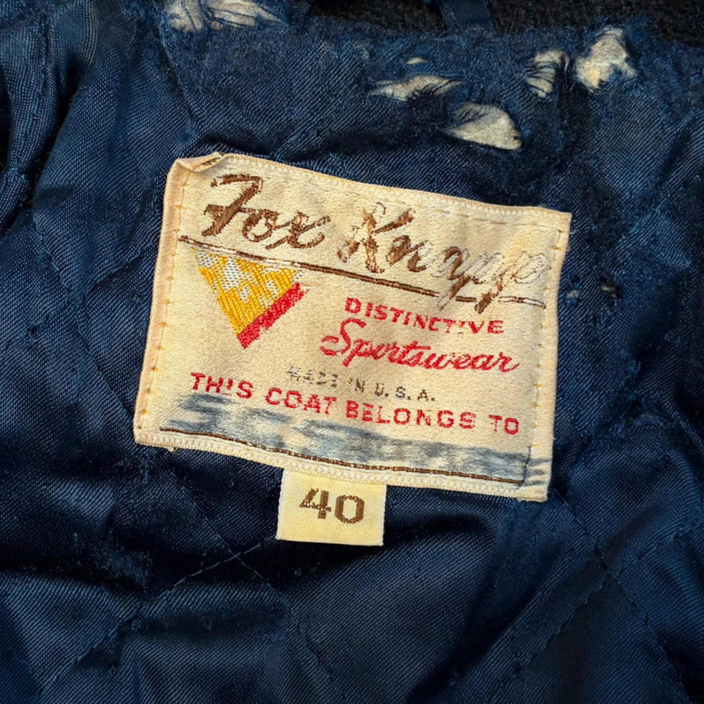 Vintage Fox Knapp Peacoat - US Navy Style Wool Coat - Size 40