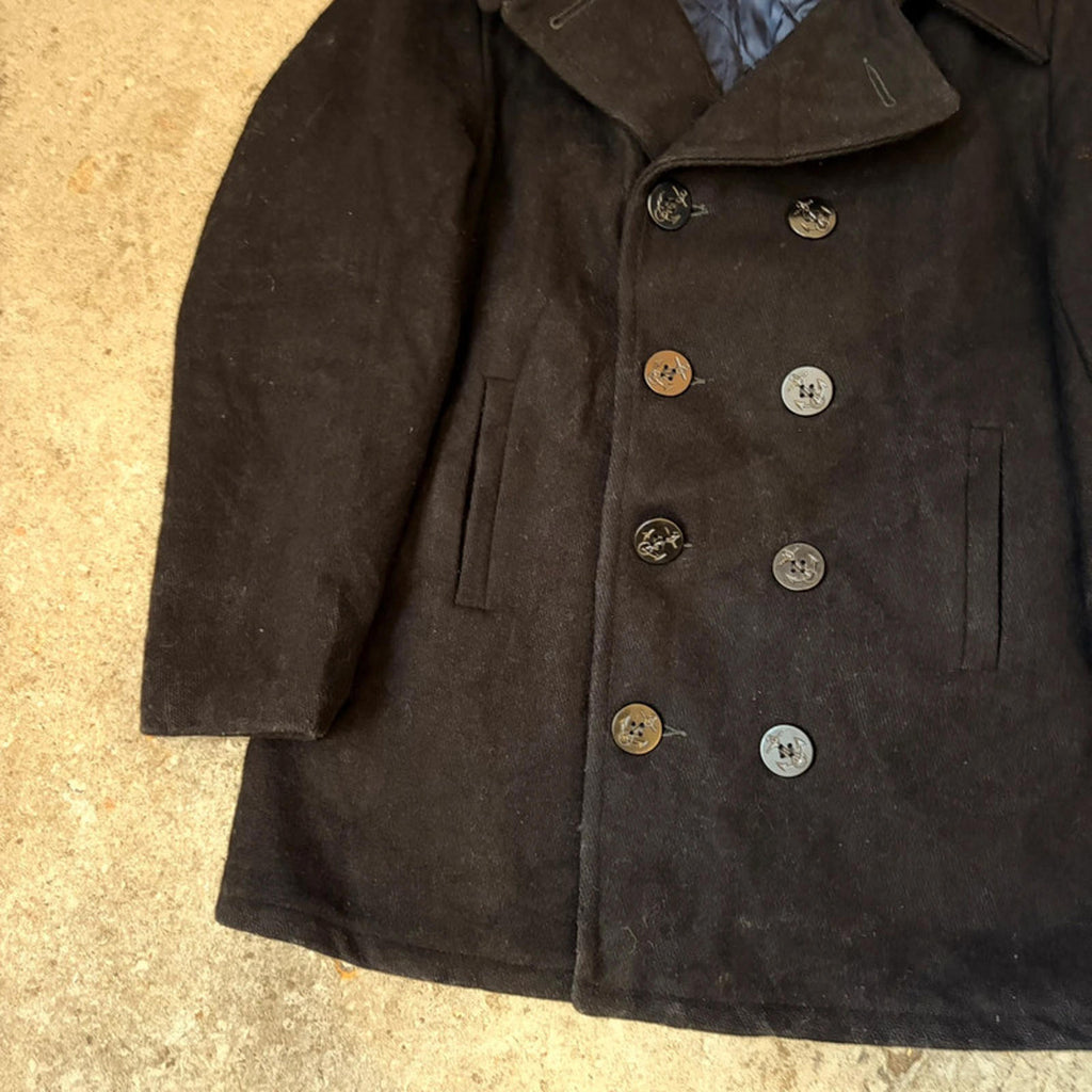 Vintage Fox Knapp Peacoat - US Navy Style Wool Coat - Size 40