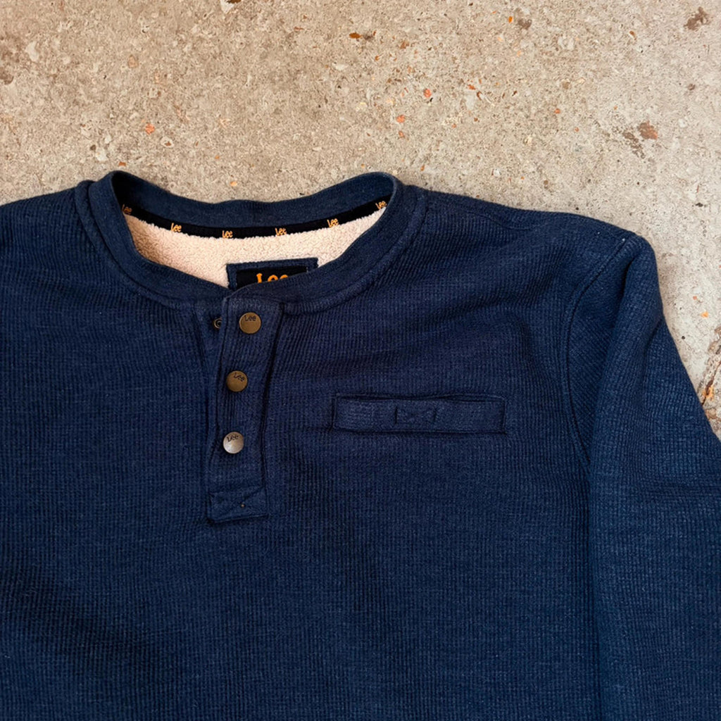Lee Sherpa-Lined Waffle Knit Henley