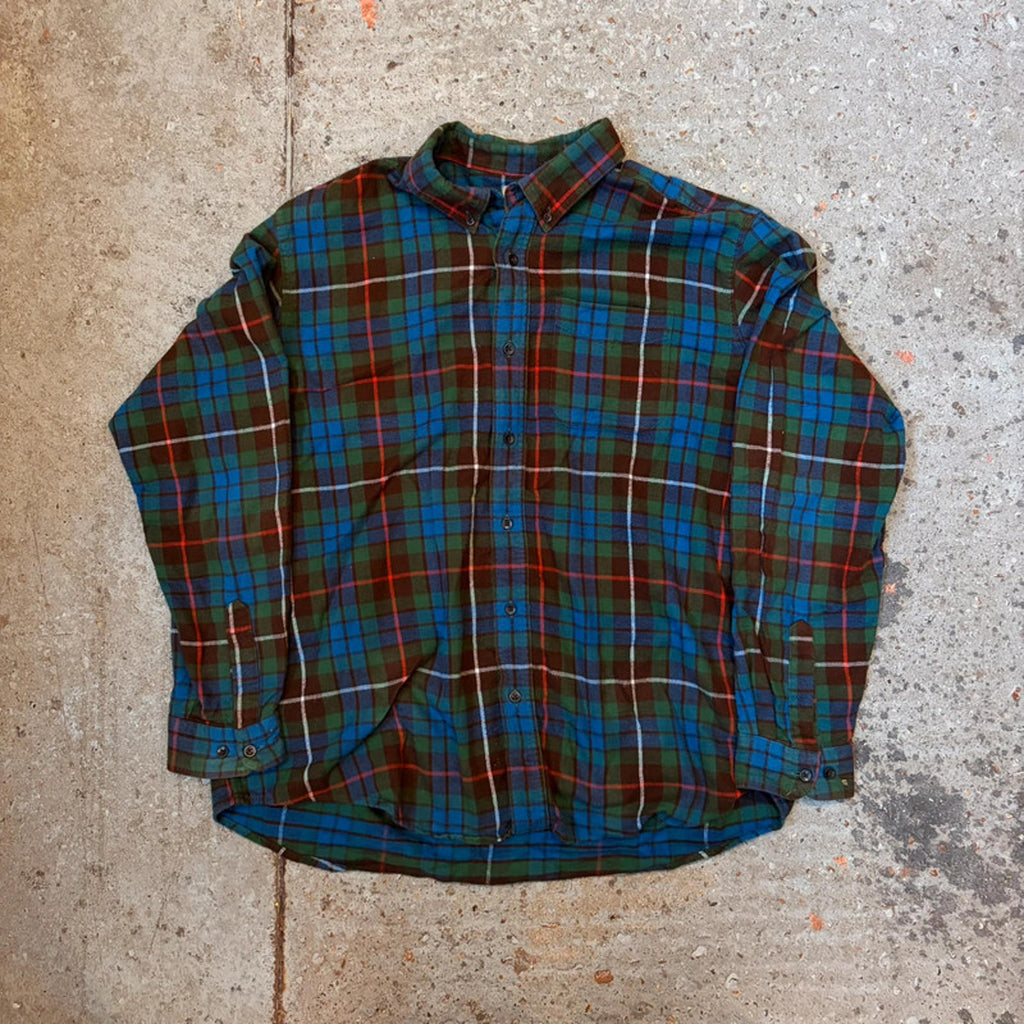 L.L.Bean Flannel Shirt - Blue and Green Plaid