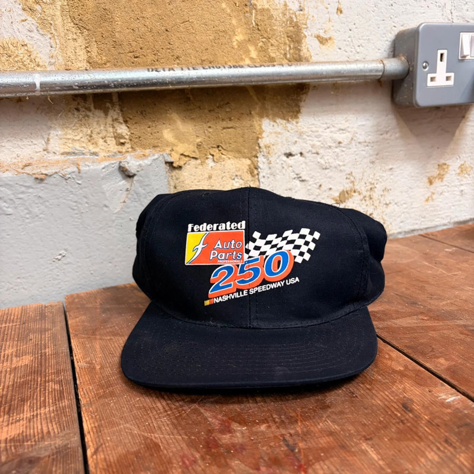 Vintage Black Racing Hat - Federated Auto Parts 250 Nashville Speedway