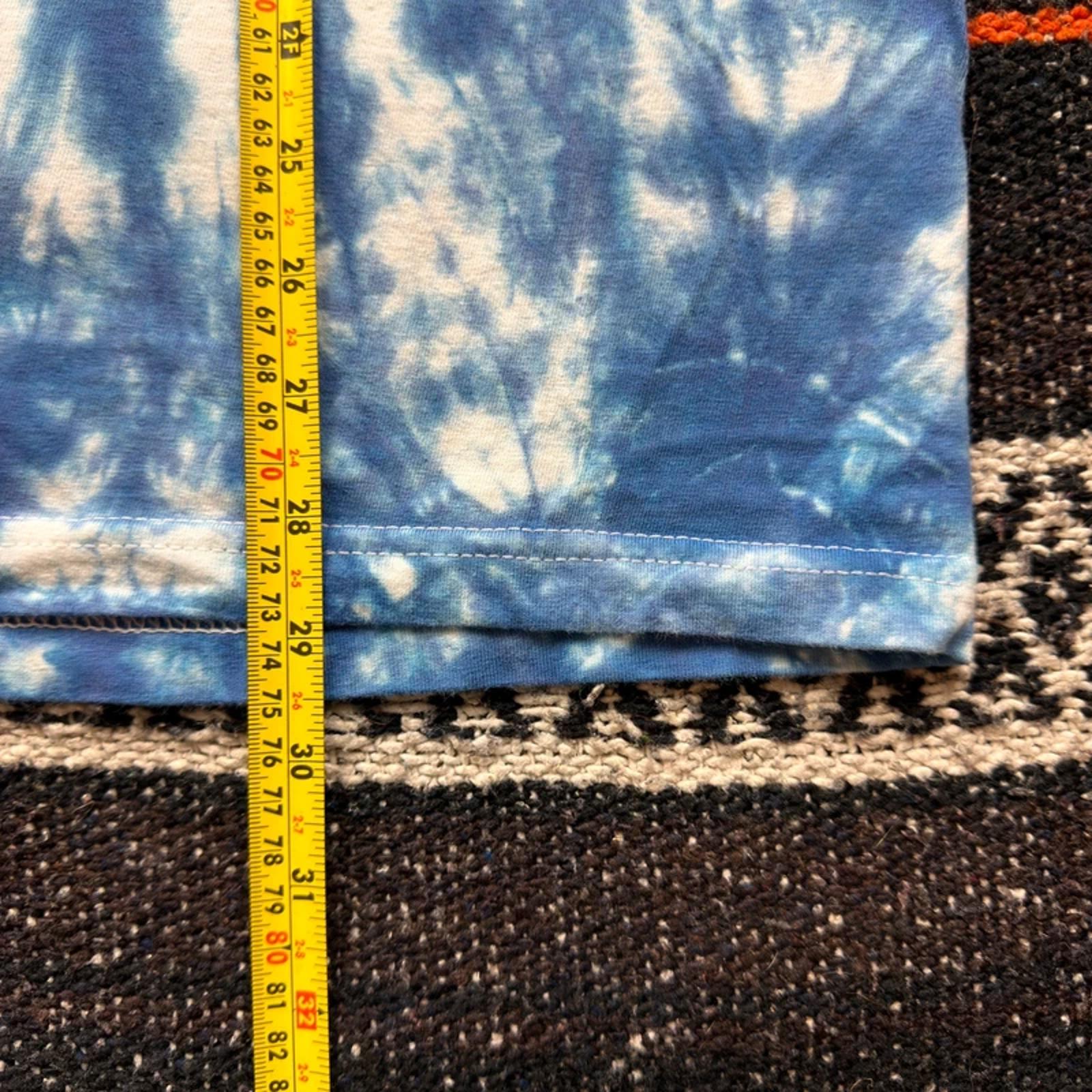 Grateful Dead Uncle Sam Skull Tie-Dye Shirt - Blue/White - Size Large