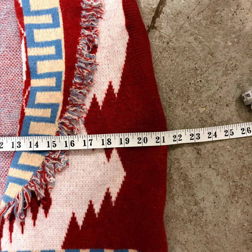 Vintage Fringed Woven Vest - Aztec / Southwestern Knitwear