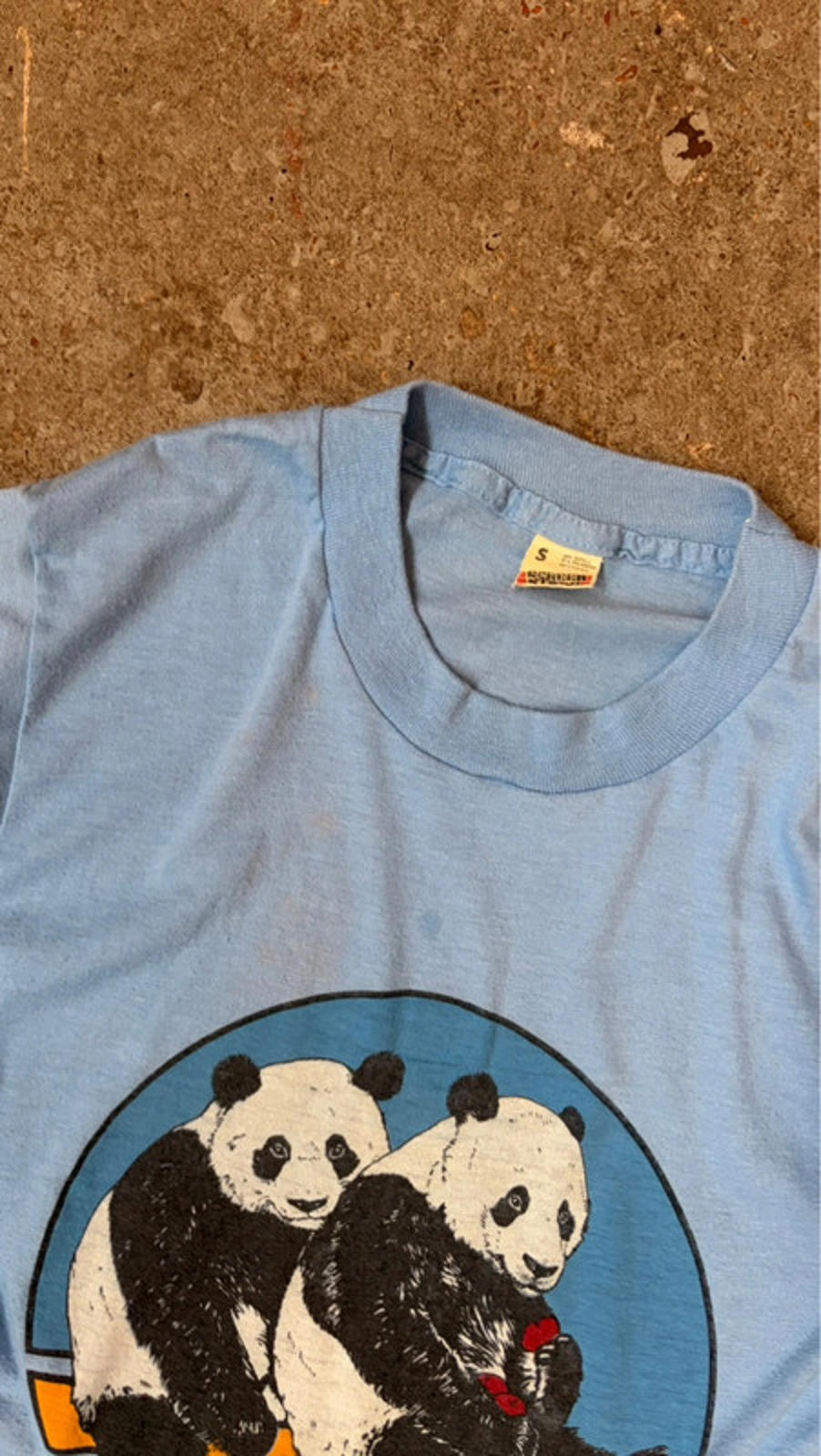 Vintage 1982 80s National Zoo Panda T-Shirt - Light Blue Zoo Souvenir
