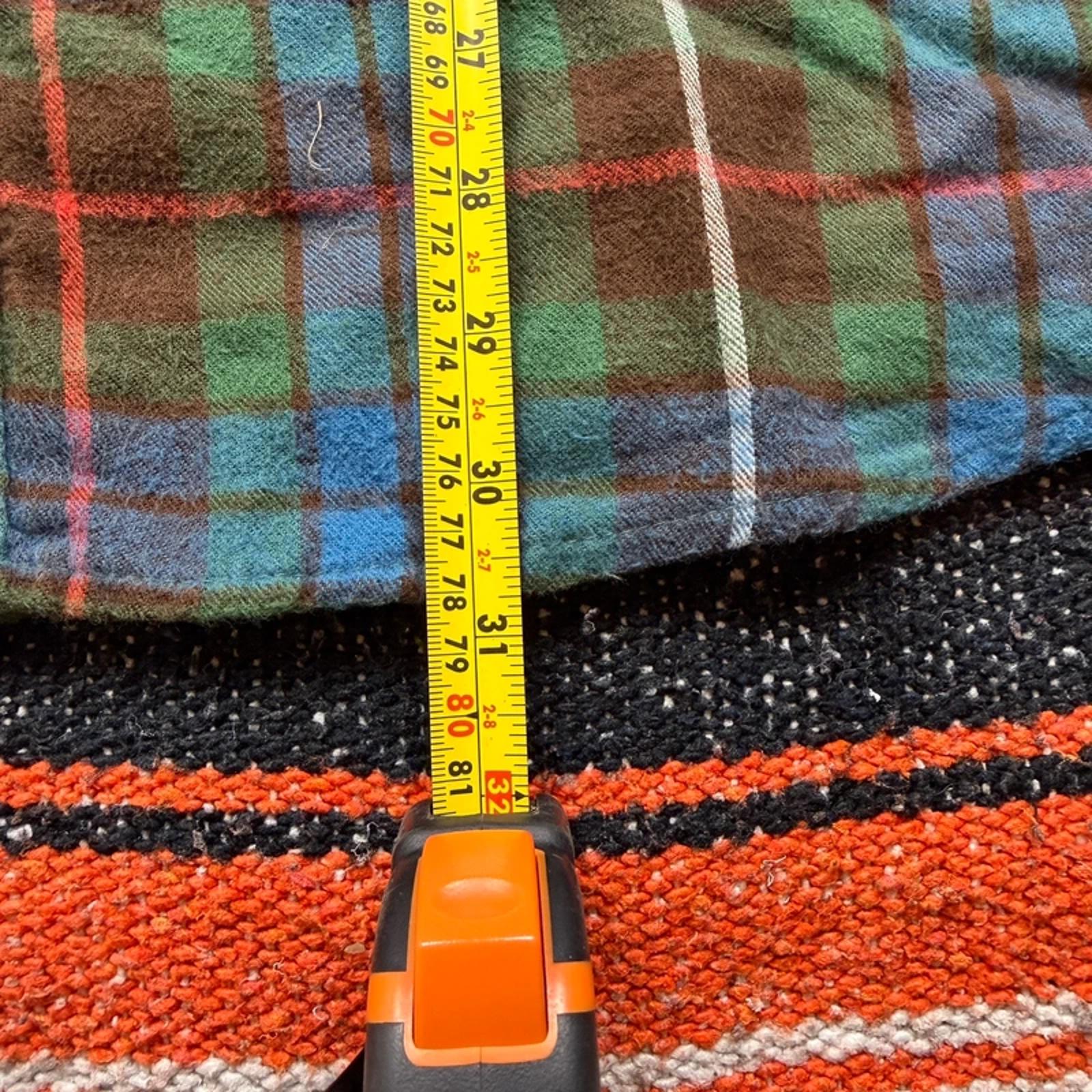 L.L. Bean Traditional Fit Scotch Plaid Flannel - Green/Blue/Brown