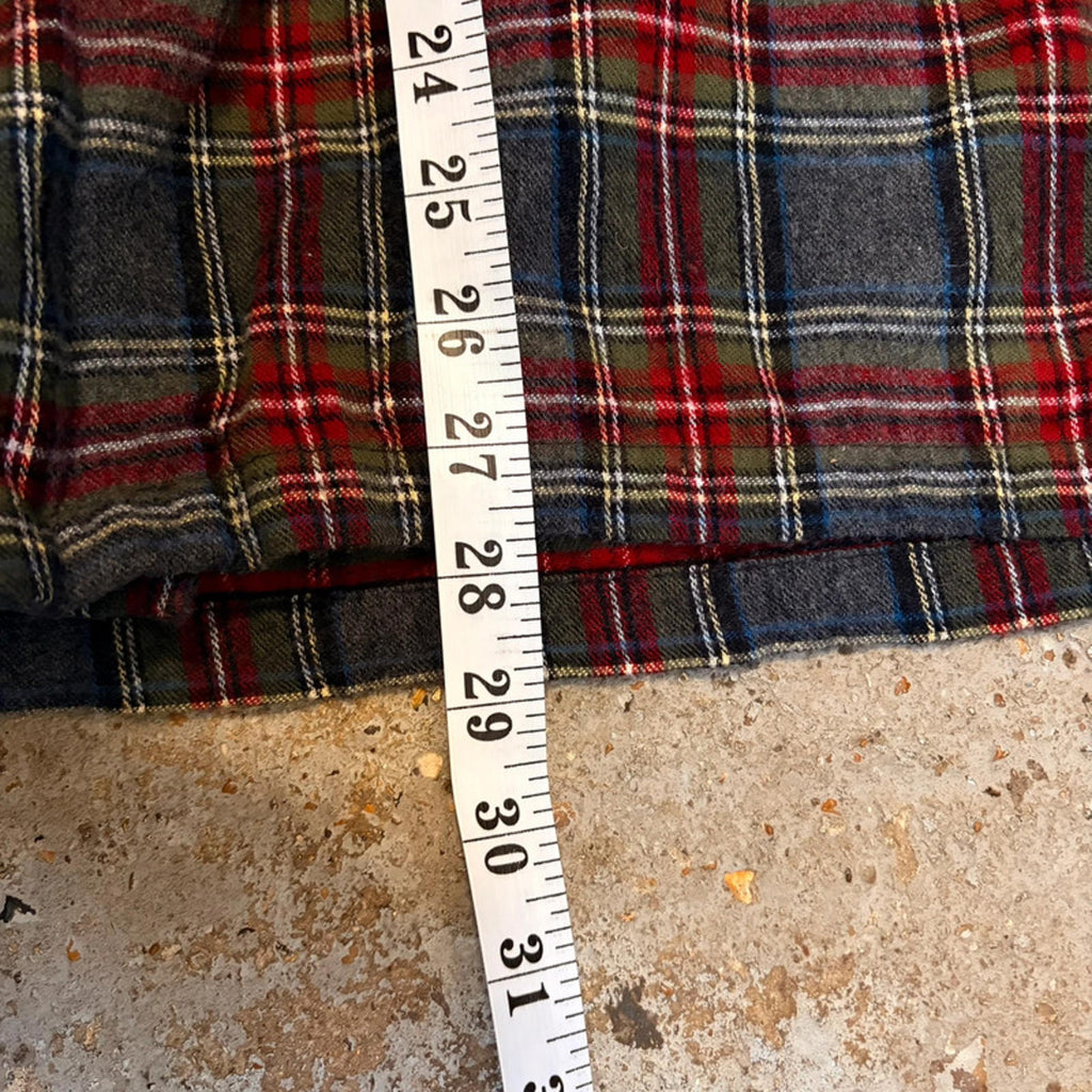 L.L.Bean Flannel Shirt - Gray/Red Tartan Plaid
