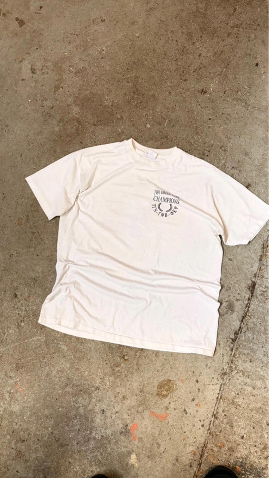 Vintage 1991 Greek Week Champions T-Shirt - Retro Comic Graphic (single stitch)