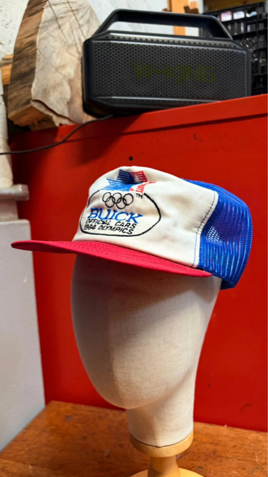 Rare Vintage 1984 Buick Olympics Trucker Hat - Red/White/Blue